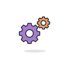 Business planning, Configuration icon logo flat vector design
