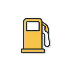 Fuel station, Gas station icon logo flat vector design © kmhbDOes