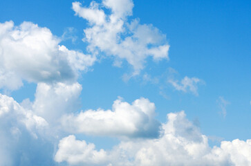 White clouds in blue sky
