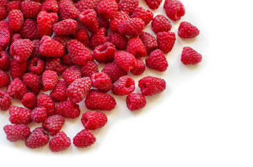 Sweet raspberry isolated on white background