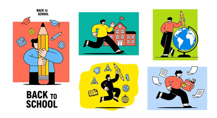 Back to School Education-Themed Vector Art Collection