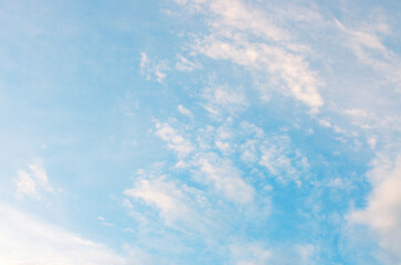 colorful dramatic sky with cloud at sunset