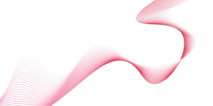 Abstract Red Line Wave Background, abstract line wave background, abstract red wave line background Vector illustration, red wave on white. graphic design Banner Pattern background template,