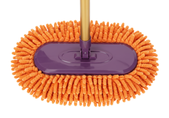 Isolated mop with chenille cleaning head, cleaning product for home and domestic sanitation