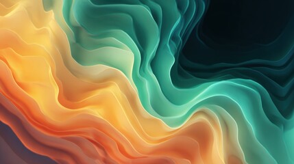Obraz premium Abstract layered background with flowing shapes and vibrant colors