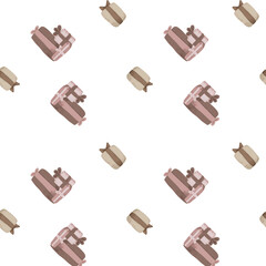 Winter Gift Boxes Seamless Pattern