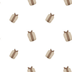 Winter Gift Boxes Seamless Pattern