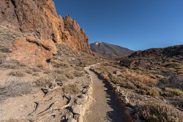 Trail to Mount Teide and Roques de Garcia