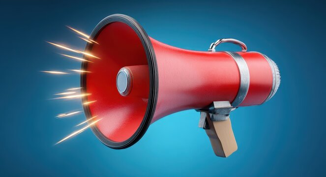 Major Announcement. Microphone 3D Illustration for Big News and Important Updates