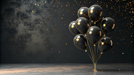 black and white balloons 
