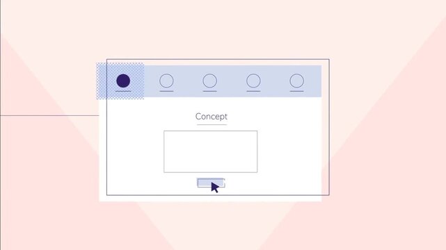Animated login dashboard with user profile access and security system authentication