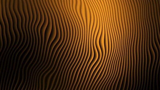 Abstract parallel wave pattern with warm tones and 3D texture. Evokes motion, energy, and organic flow. Loop animation.