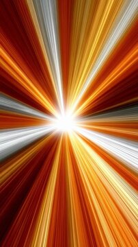 Orange, yellow and white light streaks emanate from a central point, forming a starburst pattern. The effect is repeated four times, creating a colorful and dynamic visual