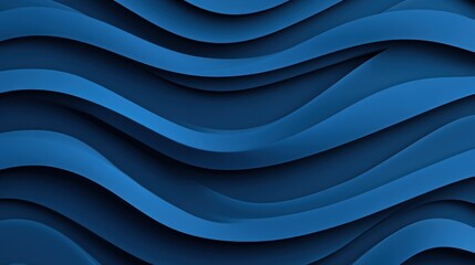 Abstract design of deep blue wavy lines