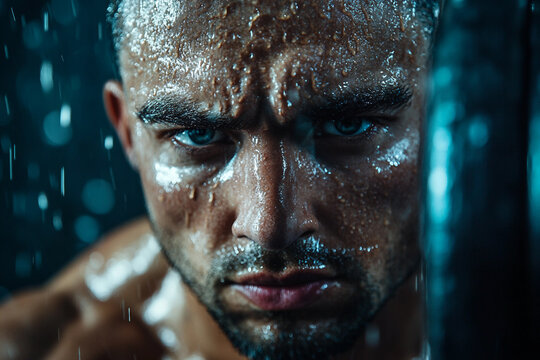 Generative AI image of smiling athletes during individual or group fitness training session including gym coach and mixed gender outdoor workouts - Powered by Adobe