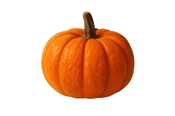 Obraz premium Orange pumpkin showcasing autumn harvest, halloween, and thanksgiving traditions, isolated on transparent background