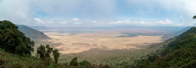 panorama view of the Ngorongoro crater in Tanzania © Redfox1980
