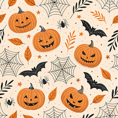 halloween seamless pattern