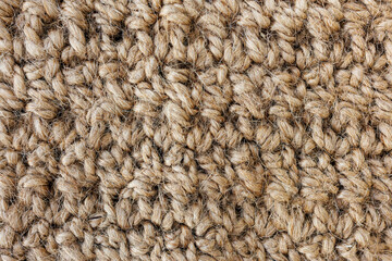 Natural Jute Fiber Texture, Rough Woven Fabric Closeup