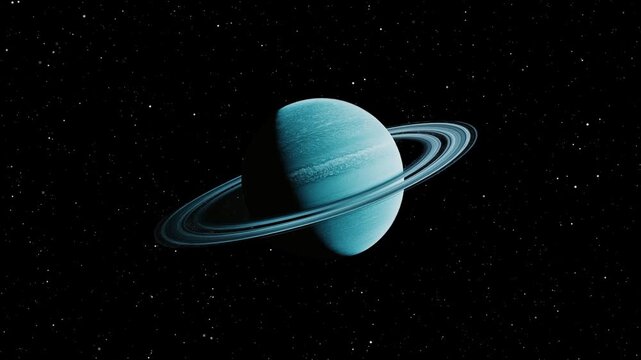 Artistic Concept Of Planet Uranus Floating In Our Solar System