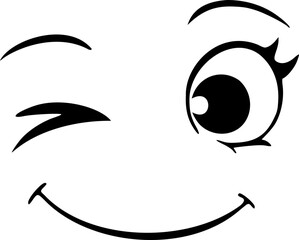 Design of wink happy head draw