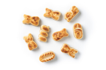 Traditional Spanish marzipan isolated on white background