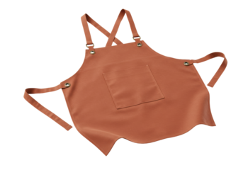 Isolated work apron with pocket, professional garment for cooking, crafting and baking, tool accessory