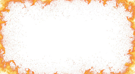 Fire spark border background with dark center space clean png