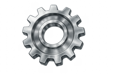 Metal gear cogwheel representing mechanical engineering concept