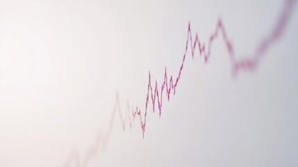 Financial growth chart showing upward trends with slight fluctuations over time