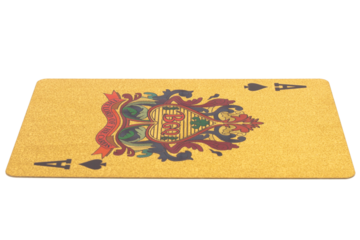 2 two spade card gambling color gold isolated on white background