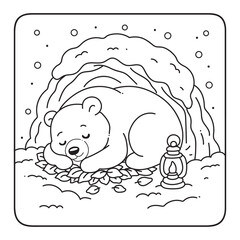 Bold and Easy Cozy Winter Coloring Pages, Christmas Coloring Book Pages, Kids, Adults, Teens, Black and white Drawing, Line Art, Vector Illustration, bold and easy, Coloring book, Coloring Pages, 