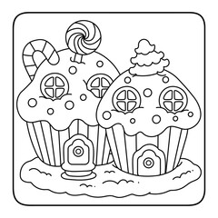 Bold and Easy Cozy Winter Coloring Pages, Christmas Coloring Book Pages, Kids, Adults, Teens, Black and white Drawing, Line Art, Vector Illustration, bold and easy, Coloring book, Coloring Pages, 