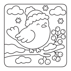 Bold and Easy Cozy Winter Coloring Pages, Christmas Coloring Book Pages, Kids, Adults, Teens, Black and white Drawing, Line Art, Vector Illustration, bold and easy, Coloring book, Coloring Pages, 
