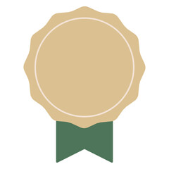 シンプルでメダルの勲章のイラスト