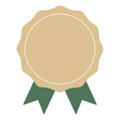 シンプルでメダルの勲章のイラスト