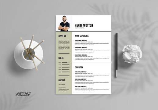 Resume Layout with Side bar