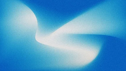 Fotobehang Fractal waves abstract blue wave noisy background 4k  © Tahmid