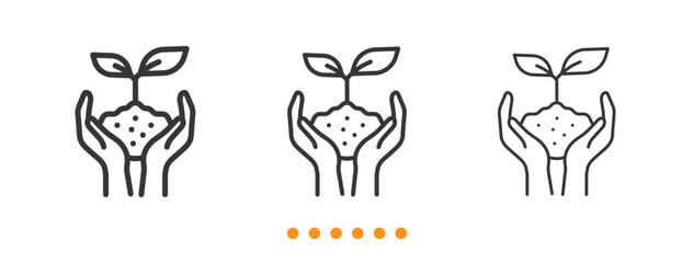 Environment icon. Thin line icon vector