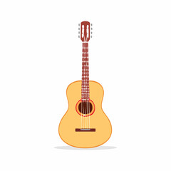 Obraz premium Guitare country stylisée isolée symbole musical du sud-ouest