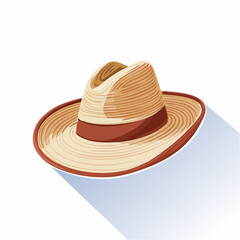 Chapeau western stylisé isolé symbole cowboy américain