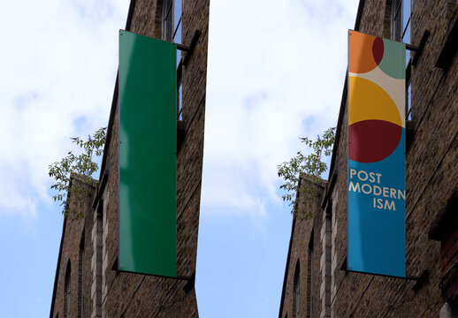 Vertical Urban fly banner Display in Dublin, Ireland.