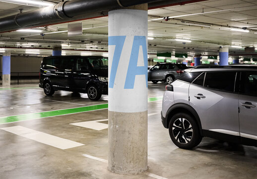 concrete pillar Parking,