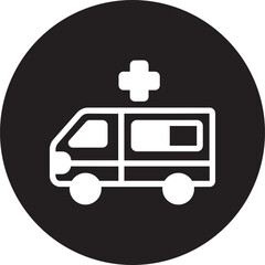 ambulance glyph icon