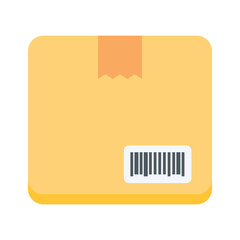 Modern parcel box icon, shipping, logistics, and ecommerce delivery