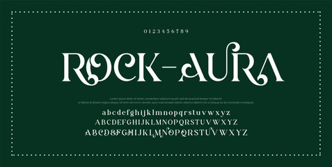 Elegant logo modern luxury alphabet font. Typography elegant style alphabet fonts for beauty shop, decoration, business, boutique, fashion, brand, wedding, vintage design. vector illustration © MEG_Graphic