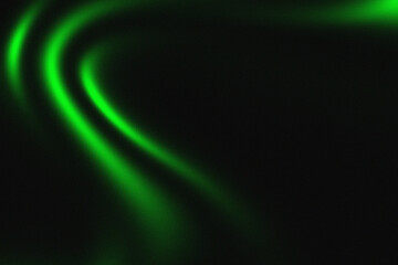 Abstract green background with lines on dark banner