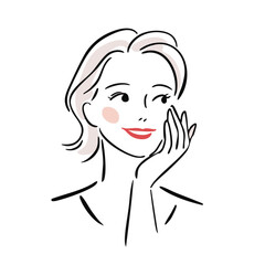 Beauty Line illustration of Emotional Woman Series –  Pleasure