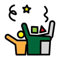 Celebrate Differences Vector Filled Icon Design