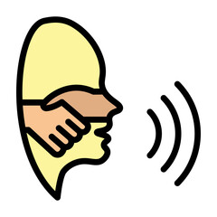 Empathy Speech Vector Filled Icon Design